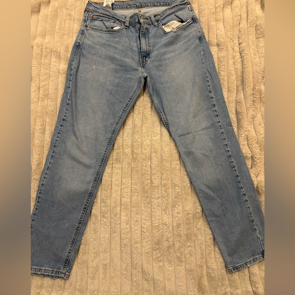 Classic Light Blue Men’s Straight-Leg Jeans 36x32